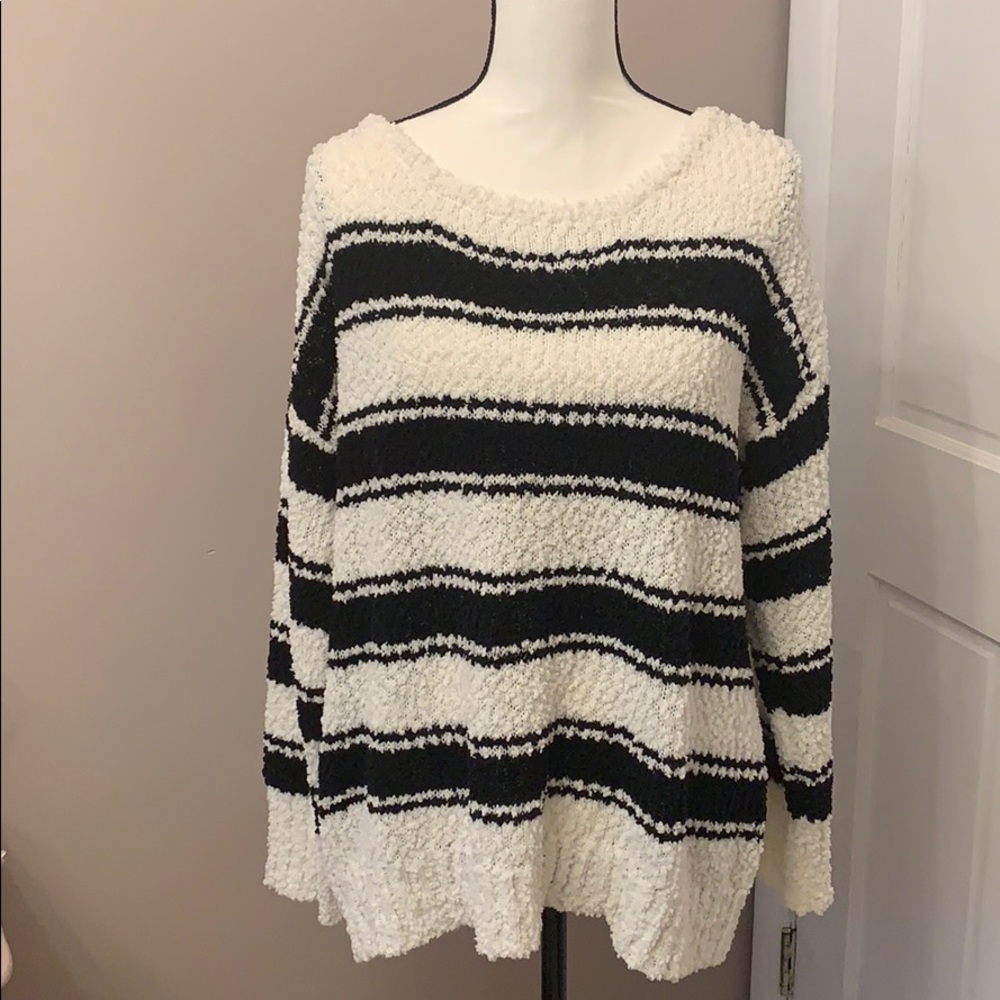 Striped Popcorn Sweater